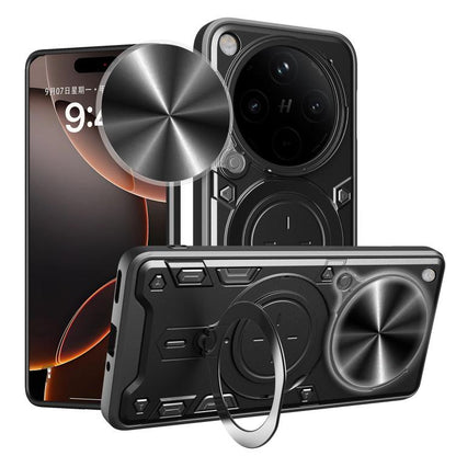 Black sliding camshield phone case with magnetic holder and CD texture back