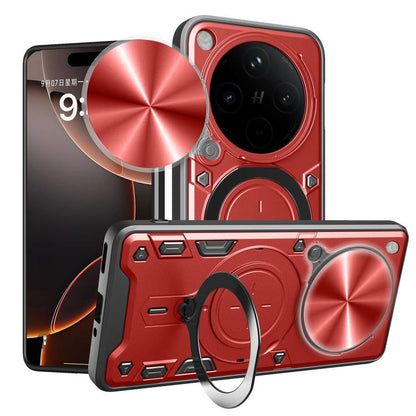 Red sliding camshield phone case with magnetic holder and CD texture back