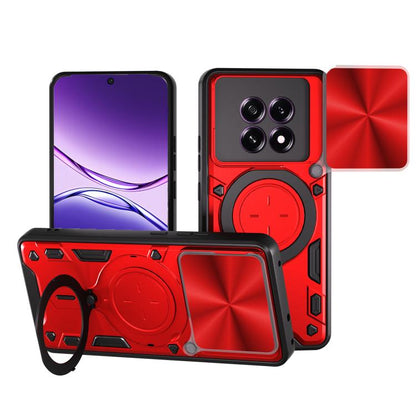 Red rugged phone case with sliding camera cover and magnetic holder ring