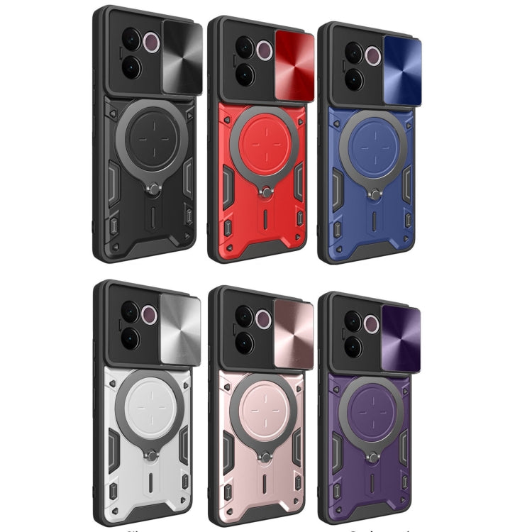Phone cases with sliding camshield cover and magnetic ring holder, multiple colors