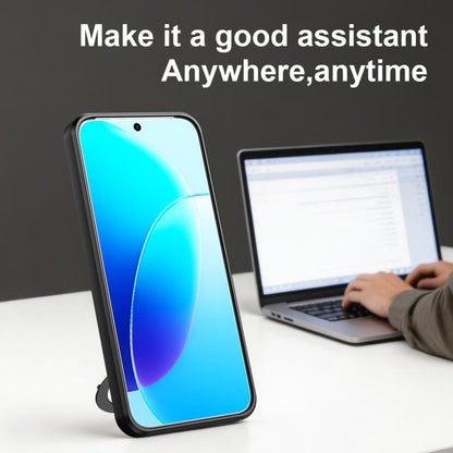 Standing phone case with magnetic ring holder and sliding camshield cover