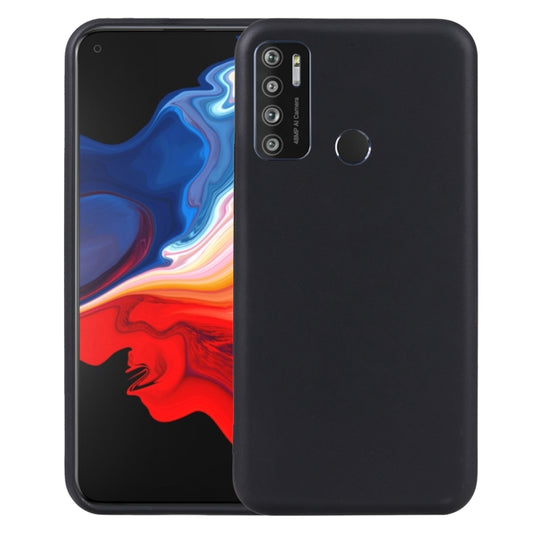 Black TPU phone case with camera and speaker cutouts on the back of a phone