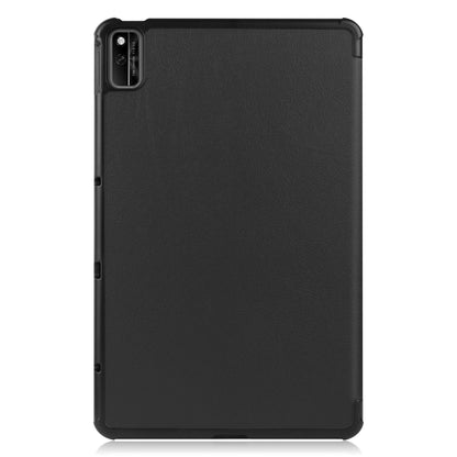Black leather tablet case with smooth back and camera cutout