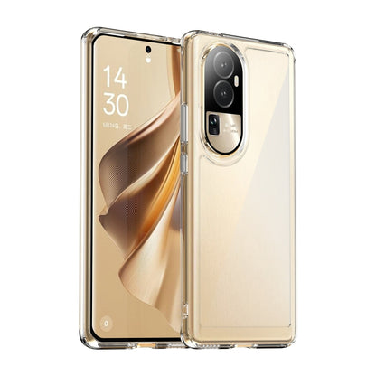 Clear TPU phone case with gold-toned edges for OPPO Reno10 Pro