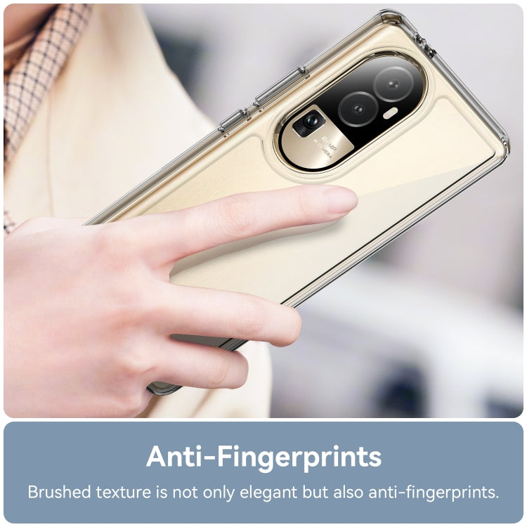 Clear TPU phone case with camera module guard and textured anti-fingerprint back