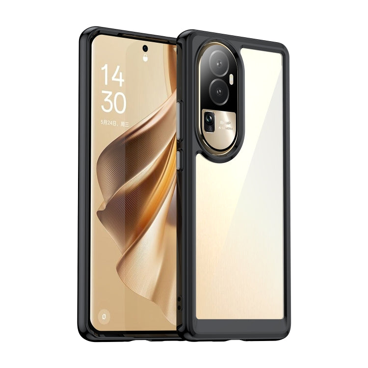 Clear TPU phone case with black edges, compatible with OPPO Reno10 Pro Global