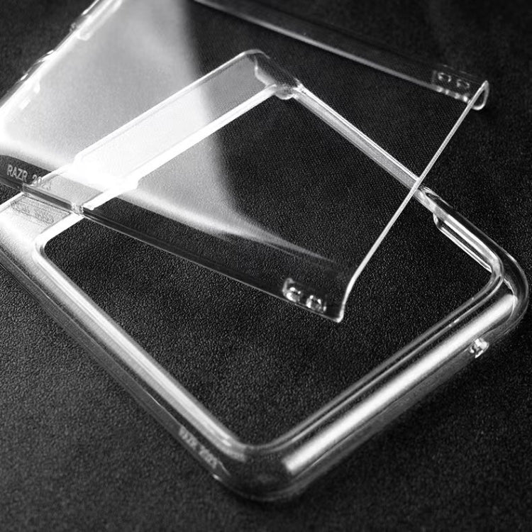 Clear TPU case with raised edges and hinge guard for foldable phone