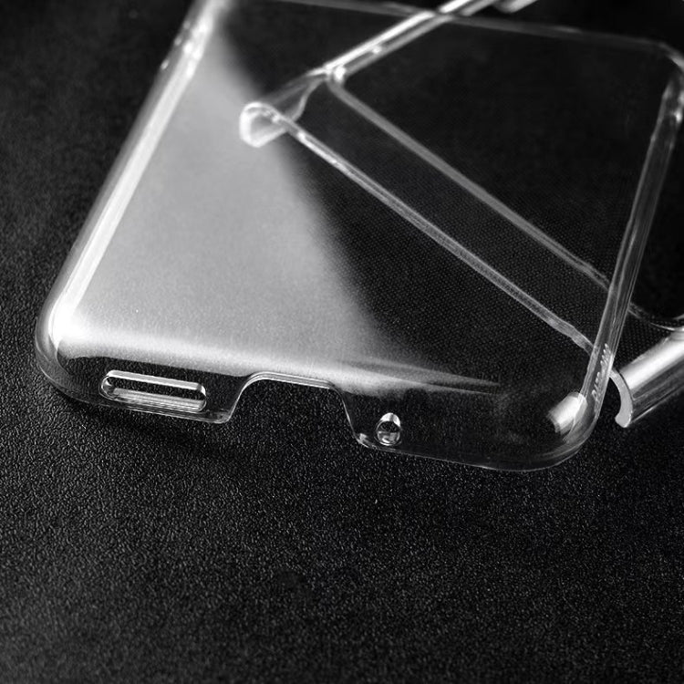 Clear TPU protective phone case with side button cutout and speaker opening