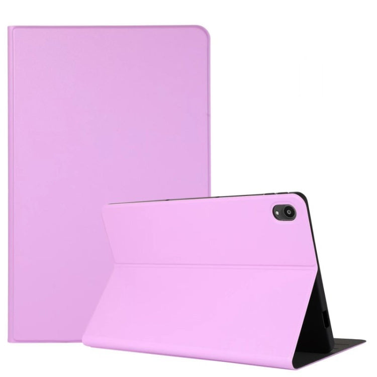 Purple flip tablet leather case with stand and camera opening