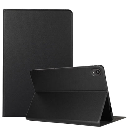 Black flip tablet leather case with stand and camera cutout