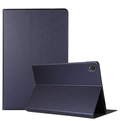 Textured leather-style flip tablet case, dark blue with front stand