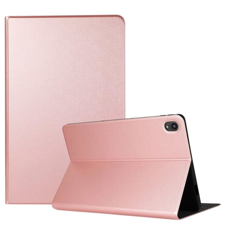 Textured leather-style flip tablet case, rose pink with front stand