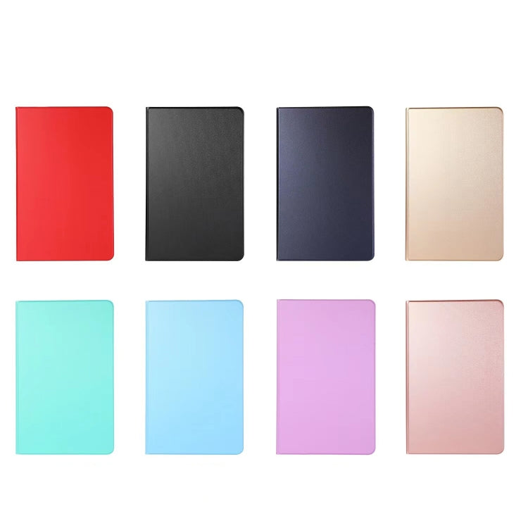 Assorted color textured flip tablet cases: red, black, purple, beige, mint, blue, gold, pink