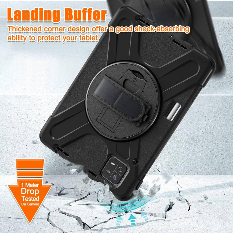 Silicone Hybrid PC Tablet Case with Grip & Shoulder Strap, For Xiaomi Pad 6 / Pad 6 Pro