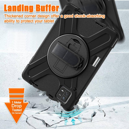 Silicone Hybrid PC Tablet Case with Grip & Shoulder Strap, For Xiaomi Pad 6 / Pad 6 Pro