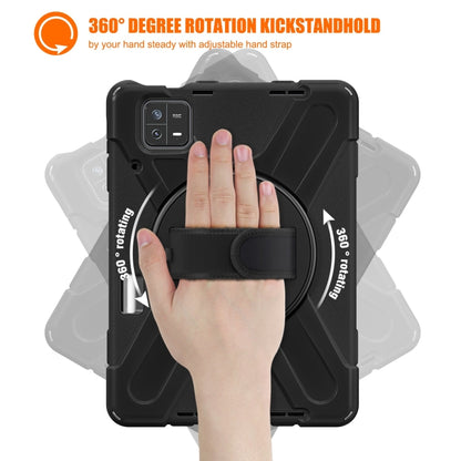 Silicone Hybrid PC Tablet Case with Grip & Shoulder Strap, For Xiaomi Pad 6 / Pad 6 Pro