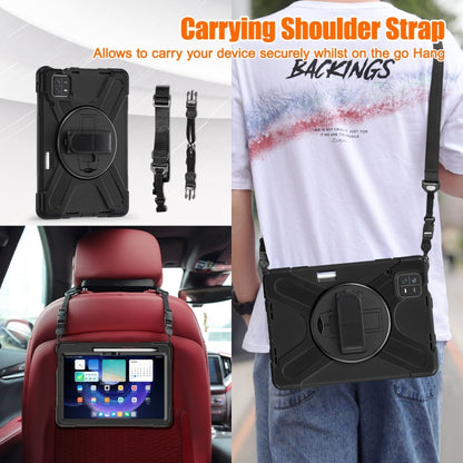 Silicone Hybrid PC Tablet Case with Grip & Shoulder Strap, For Xiaomi Pad 6 / Pad 6 Pro
