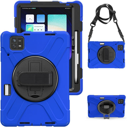 Silicone Hybrid PC Tablet Case with Grip & Shoulder Strap, For Xiaomi Pad 6 / Pad 6 Pro