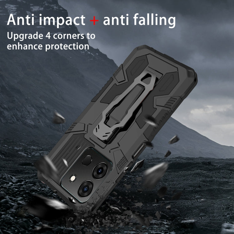 Rugged dark phone case with reinforced corners and textured armor design