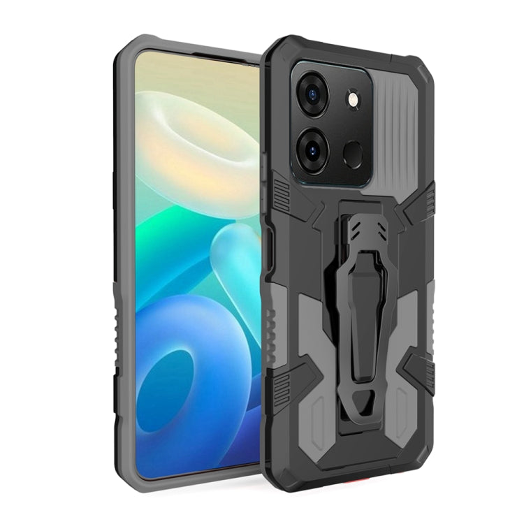 Rugged black phone case with textured armor and front cover access cutouts