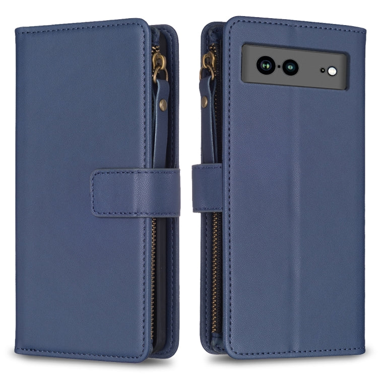 Navy flip phone wallet case with zipper and front camera cutout