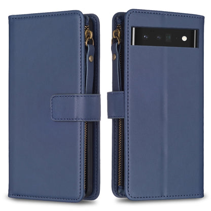 Navy leather flip phone wallet case with zipper, card slot window, and snap strap