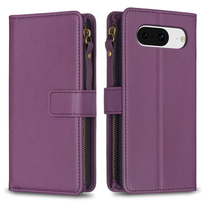Purple flip phone wallet case with zipper, snap strap, and camera cutout