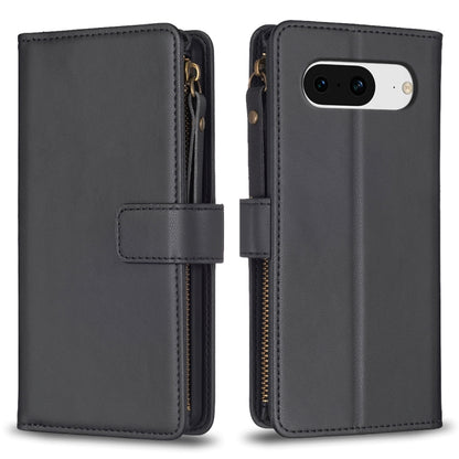 Black flip phone wallet case with zipper, snap strap, and camera cutout