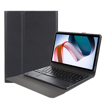 Ultra-thin Bluetooth keyboard case with touchpad for tablet, dark gray folio design