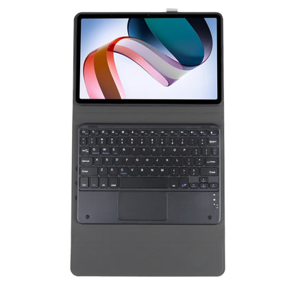 Ultra-thin keyboard case with full keyboard and touchpad, dark gray stand