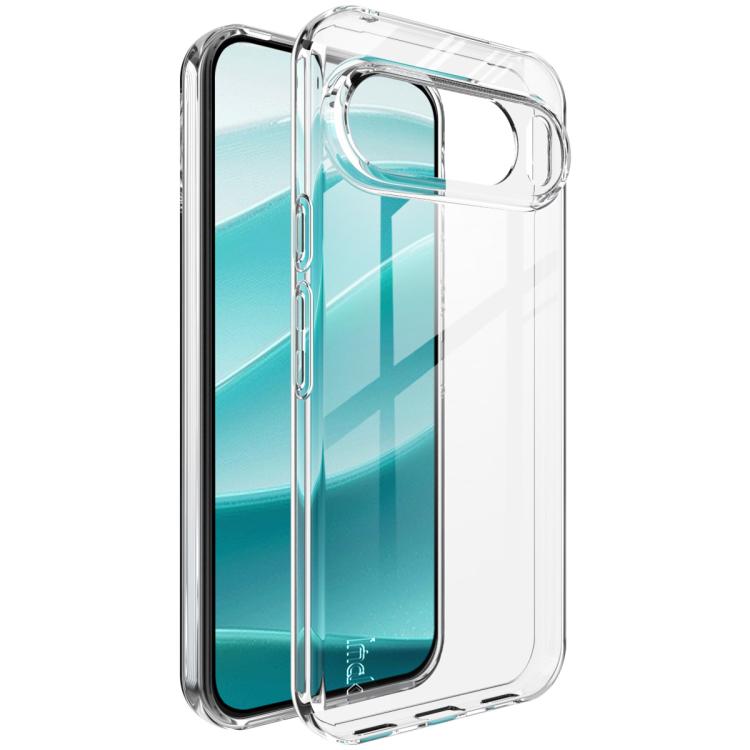 Transparent TPU phone case with raised camera bezel and shockproof bumper sides