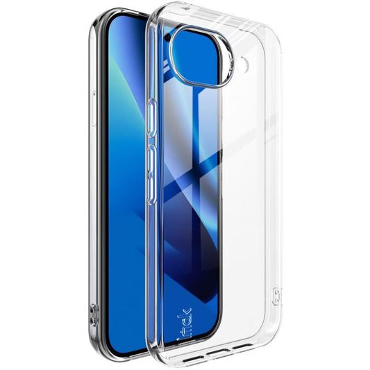 Transparent TPU phone case with raised camera bezel and shockproof bumper edges