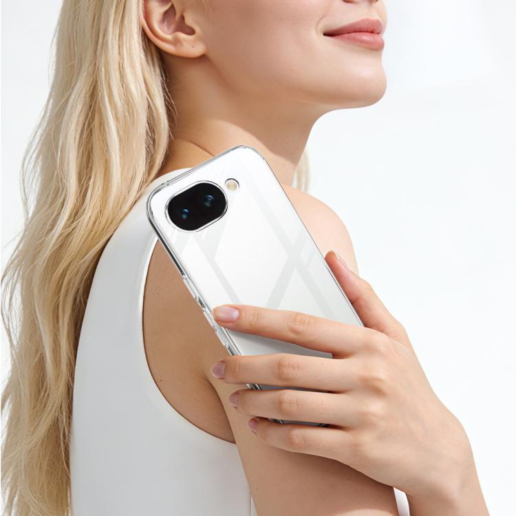 Transparent TPU phone case with camera opening and reinforced corner bumpers