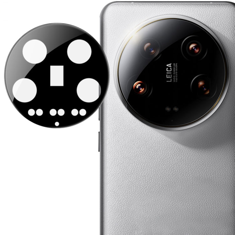Black rear camera lens glass film with circular overlay on rear camera of silver phone