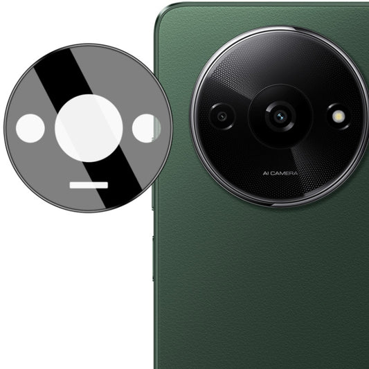Black rear camera lens glass film, circular protector overlay for phone camera module