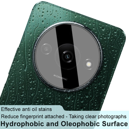 Black rear camera lens glass film with hydrophobic-style coverage on rear camera lens