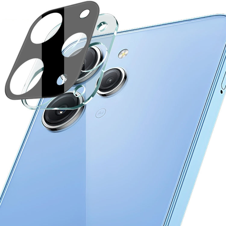 Black integrated glass camera lens film with protective covers for lenses