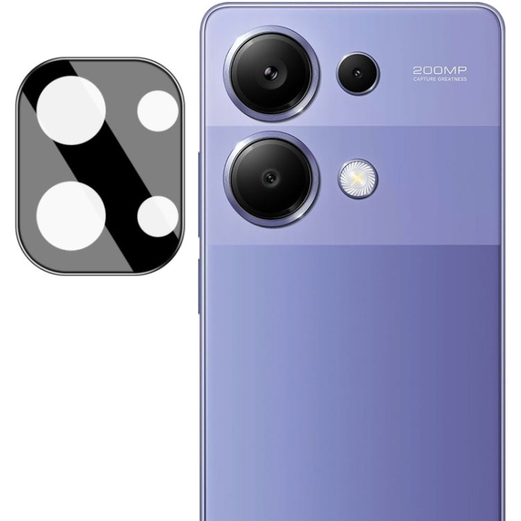 Black glass lens film with camera cutouts and raised edges for phone protection