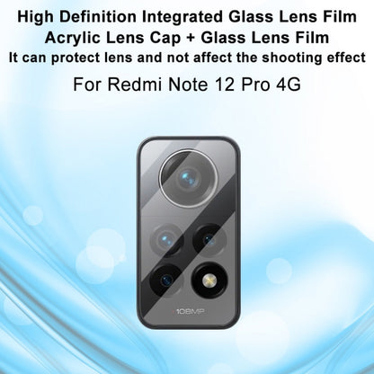 Integrated camera lens glass film with lens cap for rear camera lens protection