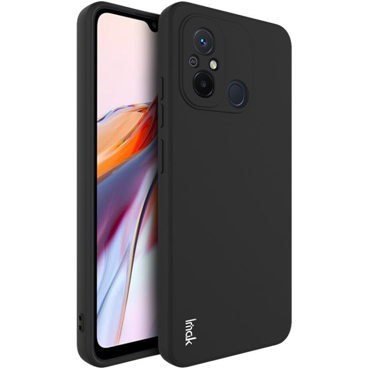 IMAK UC-4 straight-edge TPU phone case, black with camera cutouts