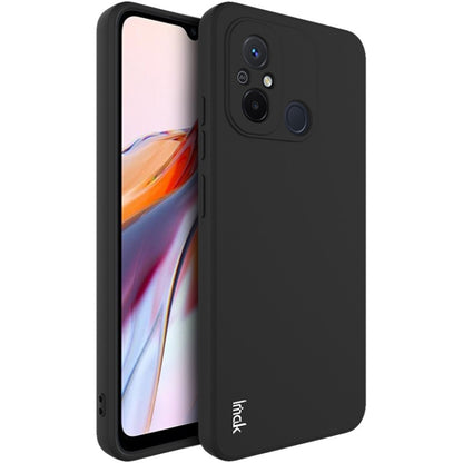 IMAK UC-4 straight-edge TPU phone case, black with camera cutouts