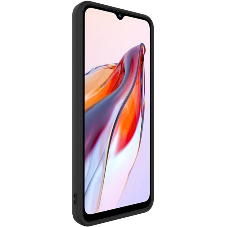 Black straight-edge TPU phone case with front lip and side cutouts