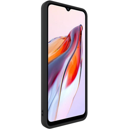 Black straight-edge TPU phone case with front lip and side cutouts