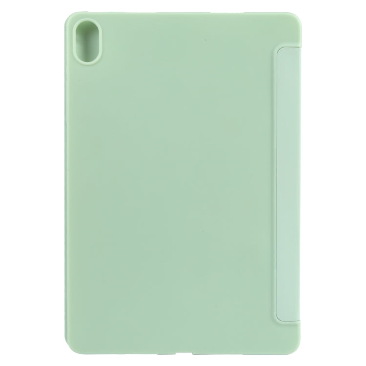 Shockproof 3-fold flip tablet case, mint green front shell with camera opening