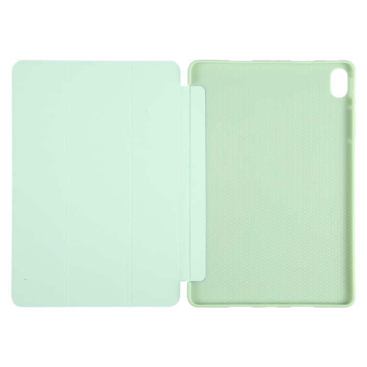 Shockproof 3-fold flip tablet case, mint green, two-piece stand open
