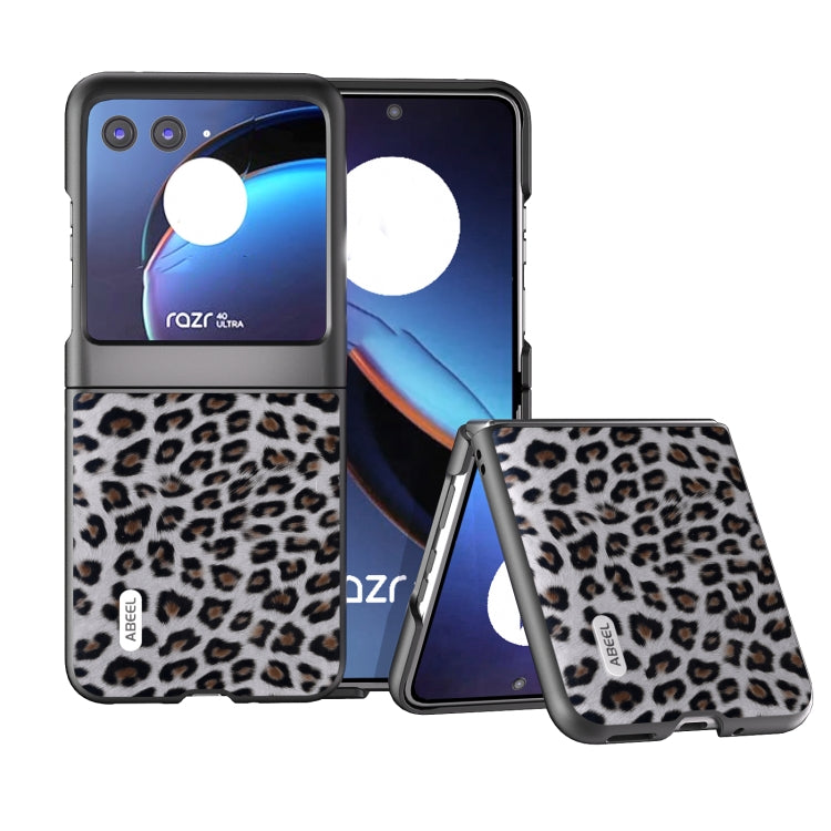 Leopard print phone case with black edge, tan pattern