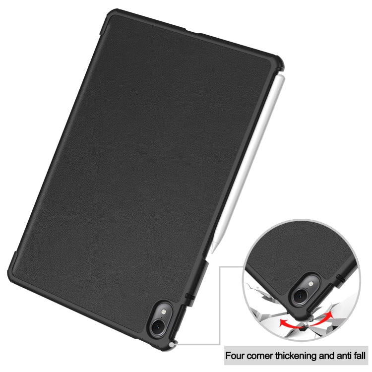 Custer Pure Color 3-Fold Holder Smart Leather Tablet Case, For Huawei Matepad Air