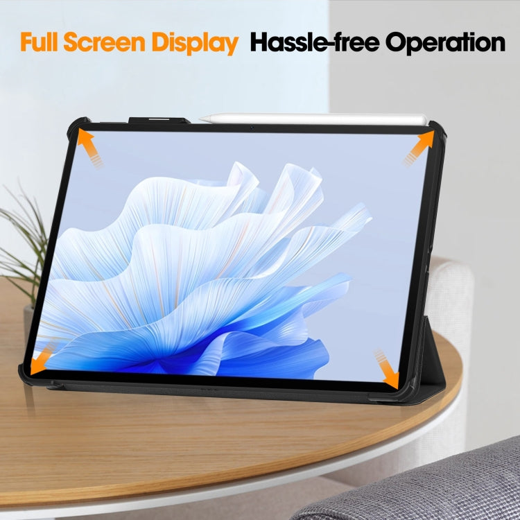 Custer Pure Color 3-Fold Holder Smart Leather Tablet Case, For Huawei Matepad Air