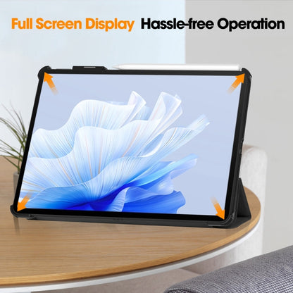 Custer Pure Color 3-Fold Holder Smart Leather Tablet Case, For Huawei Matepad Air