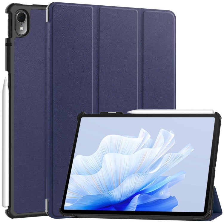 Custer Pure Color 3-Fold Holder Smart Leather Tablet Case, For Huawei Matepad Air